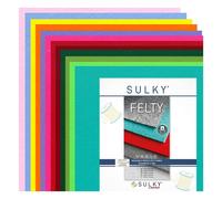 SULKY Felty - Stickfilz 12 Bögen (Polyester/ 1,5 mm/ bunt)