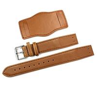 Sulla LEDERBAND/Uhrenarmband/Uhrenband 20 mm für feste Stege BAND mit Unterlage Fliegeruhren Retro Look STRAP brown/braun BUND