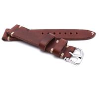 Sulla RIOS1931 19mm Vintage Leder Deutsch Fliegerband Retro Look Pilot dunkel braun