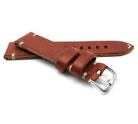 Sulla RIOS1931 22mm Vintage Leder Deutsch Fliegerband Retro Look Pilot braun cognac