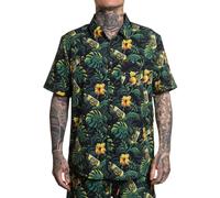 Sullen Clothing Hemd Beer Garden Tattoo Tropisch Hawaii Shirt, Größe:L