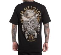 Sullen Clothing T-Shirt Outlaw Art Collective Tattoo Cowboy Western Skelett, Größe:M
