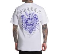 Sullen Herren Lowbo Artist Series Tattoo Lifestyle Graphic Standard Kurzarm Tee Weiß, Weiss/opulenter Garten, L