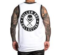 Sullen Men's Premium BOH Jersey White Sleeveless Tank Top Shirt M