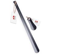 SULPO 2er Pack 12cm & 66cm Stabil Schuhlöffel aus Edelstahl - Schuhlöffel Lang - Schuhlöffel Klein - Schuhlöffel Metall mit Aufhängeloch - Schuhanzieher Lang - Schuhanzieher Klein - Shoe Horn