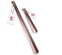 SULPO 2er Pack 26cm & 66cm Stabil Schuhlöffel aus Edelstahl - Schuhlöffel Lang & Mittel - Schuhlöffel Metall mit Aufhängeloch - Schuhanzieher Lang & Mittel - Shoe Horn