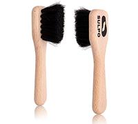 SULPO Cremebürste Tiegelbürste Schuhbürste - Weiche Bürste - Lederbürste Schmutzbürste für Leder Schuhe - 2 Stuck Set - schwarz - Schuhpflege