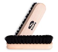 SULPO Schuhbürste Länge 16 Zentimeter - Schuhputzsets Schuhputzbürste Schuhbürsten Lederbürste putzen Schmutzbürste weiche Borsten schwarz Polierbürste - 2 Stück Set - Schuhpflege