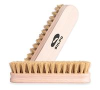 SULPO Schuhbürste - Länge 16 Zentimeter - Schuhputzsets Schuhputzbürste Schuhbürsten Lederbürste putzen Schmutzbürste weiche Borsten Natur Polierbürste - 2 Stück Set - Schuhpflege
