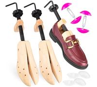 SULPO Schuhspanner Herren und Damen - Echtholz-Schuhdehner aus Kiefernholz mit verstellbarer Schraube, atmungsaktiv, leicht und tragbar, rosa Größen 42-45