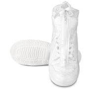 SULPO Schuhüberzieher wasserdicht - Regenschutz Schuhe - Überzieher Schuhe - Regenüberzieher Schuhe - Überschuhe Wasserdicht - Wiederverwendbare Schuhüberzieher - Regenschutz Fahrrad -XXL -Weiß