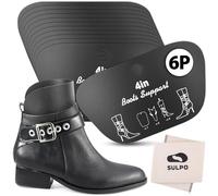 SULPO Stiefelspanner Damen und Herren, Stiefelformer aus Kunststoff, Stiefelhalter für hohe Stiefel und Reitstiefel, hält Stiefel aufrecht, wiederverwendbare Schuhspanner, 4 Zoll - 6 Paar