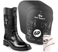 SULPO Stiefelspanner Damen und Herren, Stiefelformer aus Kunststoff, Stiefelhalter für hohe Stiefel und Reitstiefel, hält Stiefel aufrecht, wiederverwendbare Schuhspanner, 12 Zoll - 6 Paar