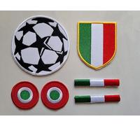 SUMA SHOP - Aufnäher Italien Scudetto, Kokarda Flaggen, gestickter Aufnäher zum Aufbügeln, Wappen Logo, kompatibel mit allen Arten von Kleidung, 6 Stück