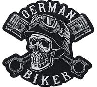 SUMA SHOP German Biker Patch zum Aufbügeln für Lederjacken | Patches für Motorradfahrer | Aufnäher zum Aufbügeln für Hunde Motorradjacke Motorradpatches Motorradpatch Aufnäher Herren Finally Home