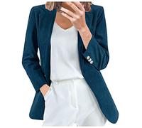SumLeiter Damen Anzugjacke Cord Cardigan Vintage Blazer Revers Arbeit Büro Anzug Lässig Business Sakko Strickjacke Winterjacke Mantel Elegant Trenchcoat Outwear Freizeit Geschäft Büro Jacke