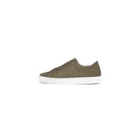 Ledersneaker mit Label-Detail Modell 'Summer' 40 men Oliv
