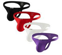 Summer Code Herren G String Tanga Männer Bequeme Slips Thong Unterhosen mit Stretch Low Rise Tanga Unterwäsche