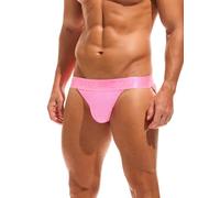 Summer Code Herren G-String Tanga Männer Strings Unterwäsche Atmungsaktiv Netz Jockstrap Suspensorium, Rosa, L