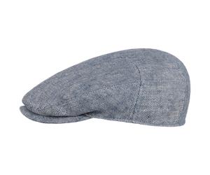 Summer Linen Driver Flatcap by Stetson blau-meliert 59 cm