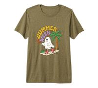 Summerween Art Spooky Ghost Rollschuhe Palme Premium T-Shirt