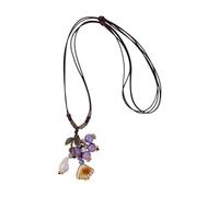 SUMMITDRAGON Einzigartige Keramikblatt Anhänger Halskette Elegant Einstellbare Kettenschmuckzubehör Für Alltägliche Freizeitkleidung Und Gebenhandschuppblatt Designs Frauenschmuck