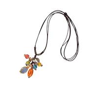 SUMMITDRAGON Einzigartige Keramikblatt Anhänger Halskette Elegant Einstellbare Kettenschmuckzubehör Für Alltägliche Freizeitkleidung Und Gebenhandschuppblatt Designs Frauenschmuck