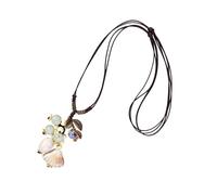 SUMMITDRAGON Einzigartige Keramikblatt Anhänger Halskette Elegant Einstellbare Kettenschmuckzubehör Für Alltägliche Freizeitkleidung Und Gebenhandschuppblatt Designs Frauenschmuck