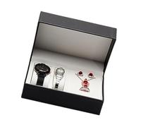 SUMMITDRAGON Elegante Weißschmuck Organisatoren Box Premium PU Materialien Abschluss Design Für Uhr Halskette Aufbewahrungsaufbewahrung Kompakte Schmuckschatulle Mit Deckel