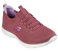 Slip-On Sneaker SKECHERS "SUMMITS", Damen, Gr. 36, lila (himbeere), Textil, Schuhe, Freizeitschuh, Halbschuh, Slipper mit flexibler Traktionslaufsohle (48627101-36) himbeere