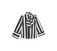 Summum Woman Blouse Bow Stripe Printed Black Ivory Größe: 34 | Blusen Outlet | Damen | Schwarz