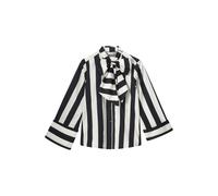 Summum Woman Blouse Bow Stripe Printed Black Ivory Größe: 36 | Blusen Outlet | Damen | Schwarz