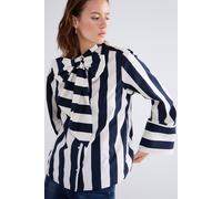 Summum Woman Blouse Bow Stripe Printed Midnight Blue Größe: 34 | Blusen Outlet | Damen | Blau