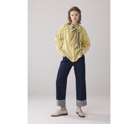 Summum Woman Blouse Bow Tie Printed Stripe Mimosa Yellow Größe: 38 | Business hemden Outlet | Damen | Gelb
