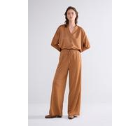 Summum Woman Flared Pants Fine Lurex Jersey Caramel Coffee Größe: XXL | Ausgestellte Hosen Outlet | Damen | Braun