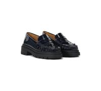 Summum Woman Shiny Leather Loafer With Rubber Sole Midnight Blue Größe: 38 | Loafer Outlet | Damen | Blau