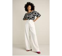 Summum Woman Wideleg Pants Cotton Lyocell Twill Off White Größe: 32 | Ausgestellte Hosen Outlet | Damen | Weiß