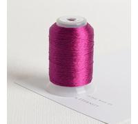 Sumsoctober 350M Stickerei Nähgarn, 3-Strang Eisseide Quaste Faden Weberei Garn für Hand- und Maschinennähen und Basteln (Deep Rose Red 34)