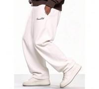 SUMWON Premium Lounge Weite Beine Lässige Jogginghose mit Taschen Signature Kollektion Lässig Komfort Tragen Winteressentiell Einfarbig