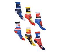 Sun City Avengers Spider-Man Iron Man Captain America Kinder Jungen Socken 6 Paar Strümpfe Paket, Größe:23/26