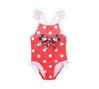 Sun City Badeanzug Mädchen Kinder | Minnie Mouse | ab 12 bis 36 Monate | Mickey Mouse | Einteiler | Baby Bademode (DE/NL/SE/PL, Numerisch, 92, Rot)