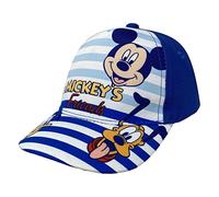 SUN CITY Disney Mickey And Friends Visier, Mickey And Friends, Mickey and Friends, Pluto und Donald Duck, Sommermütze für Babys, verstellbar, für Kinder, 50 cm, Hellblau, Himmelblau