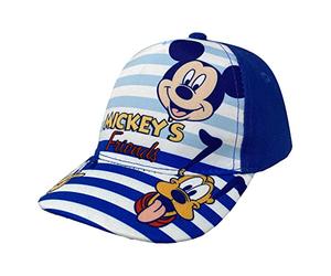 SUN CITY Disney Mickey And Friends Visier, Mickey And Friends, Mickey and Friends, Pluto und Donald Duck, Sommermütze für Babys, verstellbar, für Kinder, 50 cm, Hellblau, Himmelblau