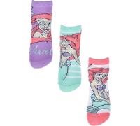 Sun City Disney Princess - Set mit 3 Paar kurzen Socken von Arielle der Disney Little Mermaid Princess für Mädchen und Mädchen (IT, Größe, 31, 34, Aqua Green), blaugrün, 31-34