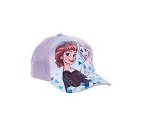 Sun City Frozen - Die Eiskönigin Anna & ELSA Kinder Kappe Mädchen Baseball-Cap Mütze, Farbe:Lila, Größe:52