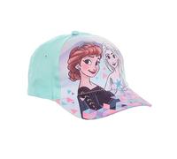 Sun City Frozen - Die Eiskönigin Anna & ELSA Kinder Kappe Mädchen Baseball-Cap Mütze, Farbe:Türkis, Größe:54