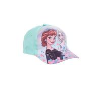 Sun City Frozen - Die Eiskönigin Anna & ELSA Kinder Kappe Mädchen Baseball-Cap Mütze, Farbe:Türkis, Größe:52