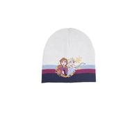 Sun City Frozen - Die Eiskönigin ELSA Anna Kinder Mädchen Winter-Mütze Strick Beanie-Mütze, Farbe:Weiß, Größe:52