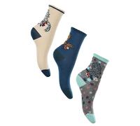 Sun City Frozen - Die Eiskönigin Kinder Mädchen Socken 3 Paar Strümpfe Paket Set, Größe:27/30