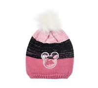Sun City Minnie Mouse Mütze Kinder | Geschenke für Mädchen | Bommelmütze | Winter | Wintermütze | Beanie | Strickmütze | Mickey Mouse (DE/NL/SE/PL, Numerisch, 54, Rosa)